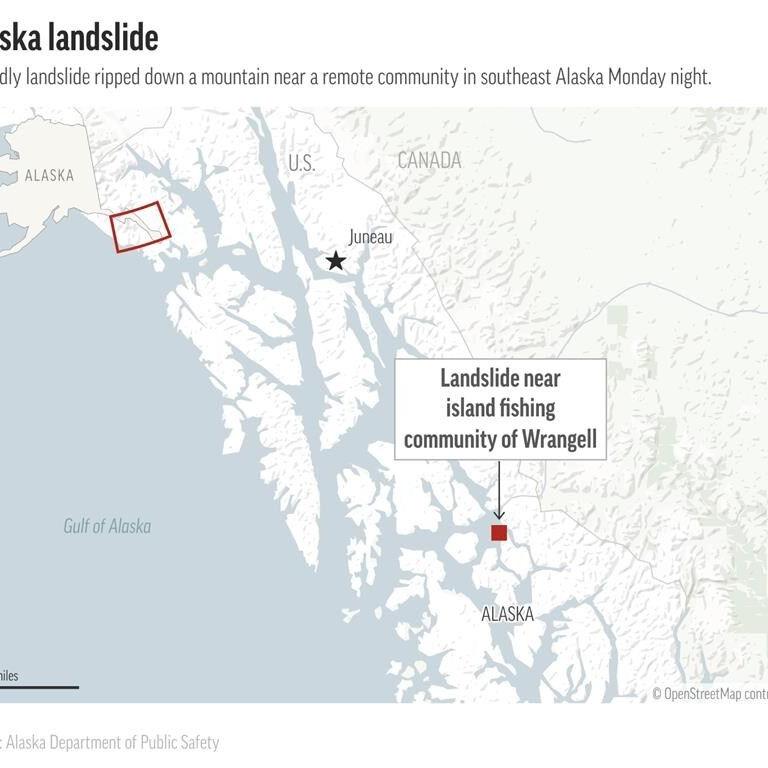 3 dead and 3 missing after landslide rips through remote Alaska fishing community